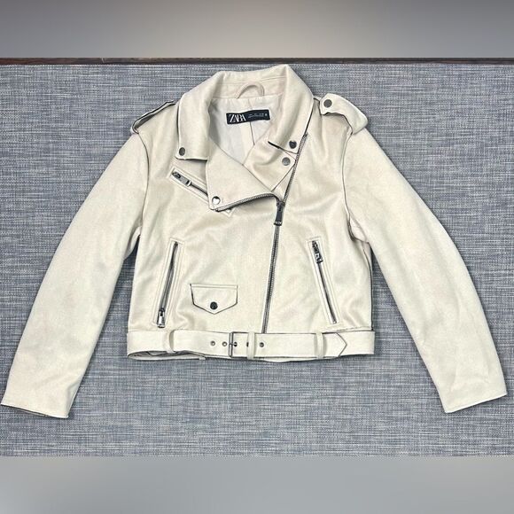 Zara Moto Faux Suede Moto Jacket - Picture 9 of 16